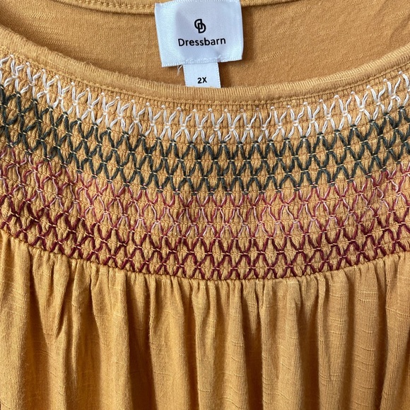 ⚡️5/$15⚡️ Dress Barn | Mustard Yellow Blouse | 2X - Picture 3 of 7